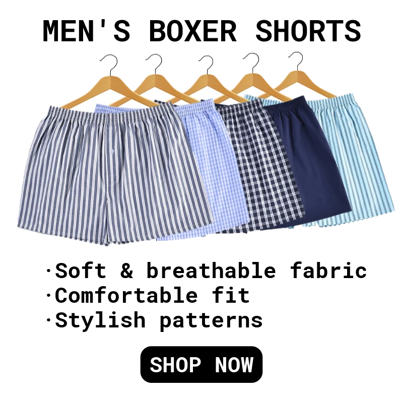 Boxer Shorts Breathable 100% Cotton