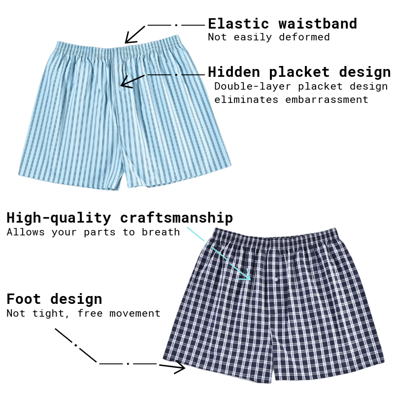 Boxer Shorts Breathable 100% Cotton